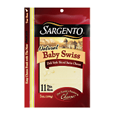 Sargento(R) Natural baby swiss sliced cheese, 11 thin slices Full-Size Picture